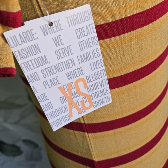 LULAROE | Julia Dress in Hot Stripes sz XS - Picture 5 of 8